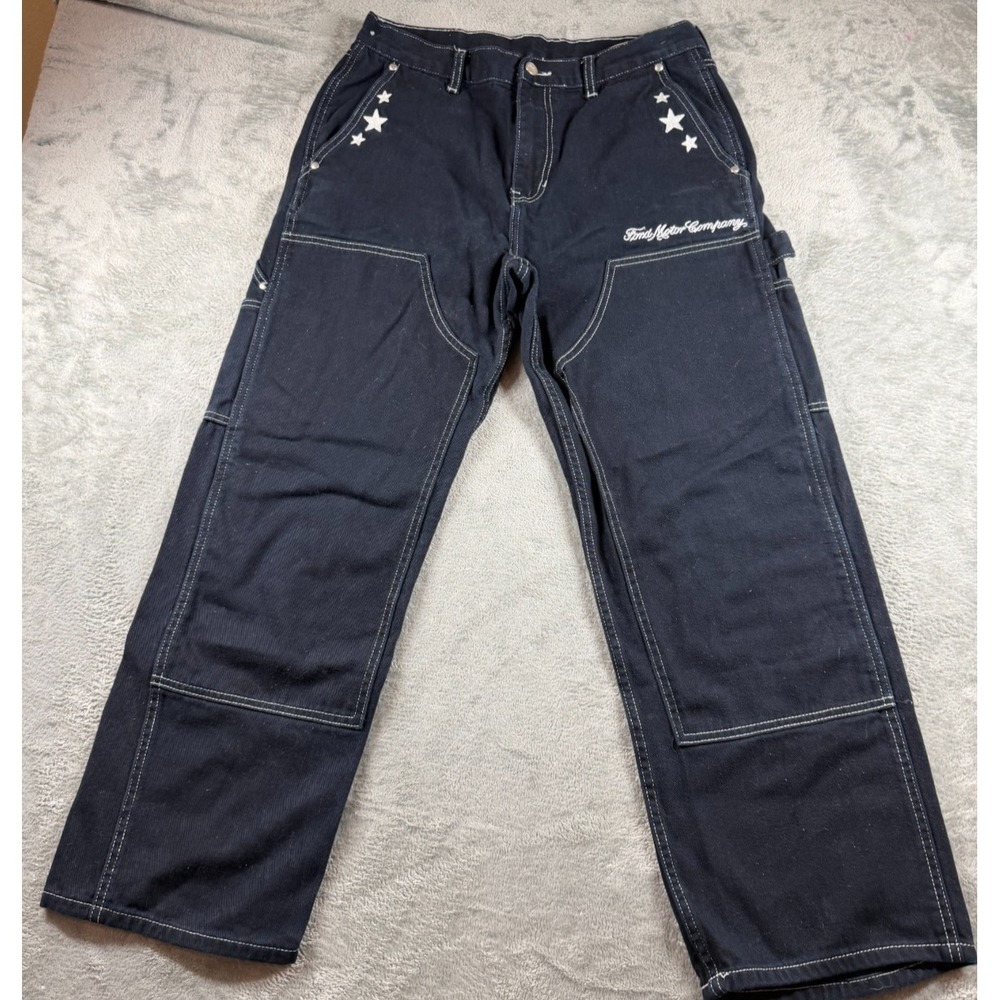Ford PacSun Pants Mens 32 Black‎ Double Knee Carpenter Workwear